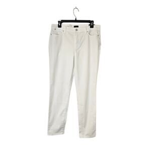 Tabots NWT Womens Slim Ankle Jeans Size 10 White Slimming Panel Neutral